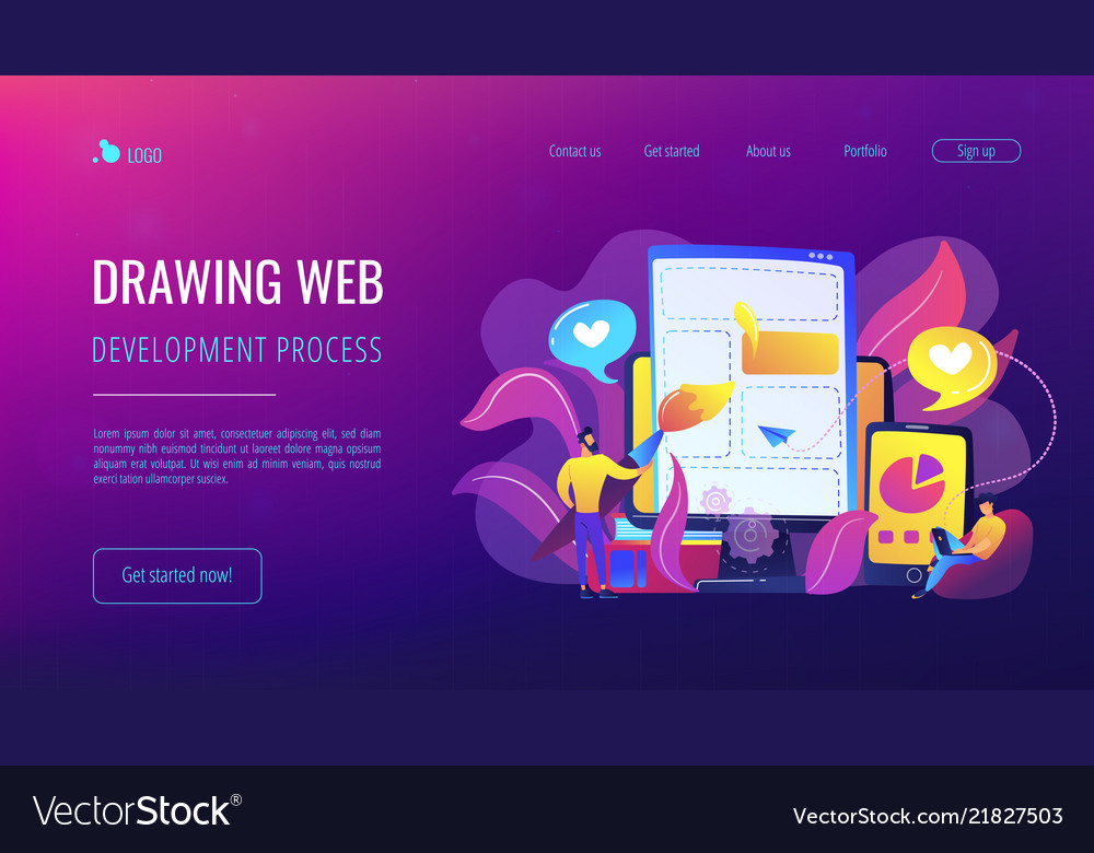 Front end development it concept Royalty Free Vector Image