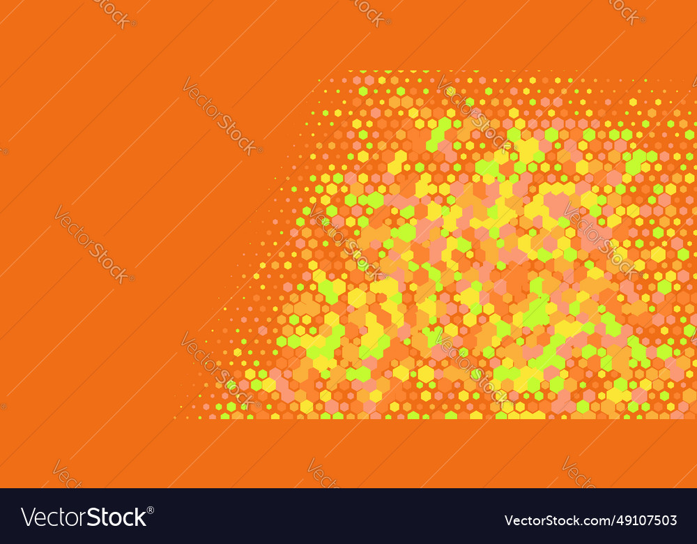 Geometric multi size hexagon with color