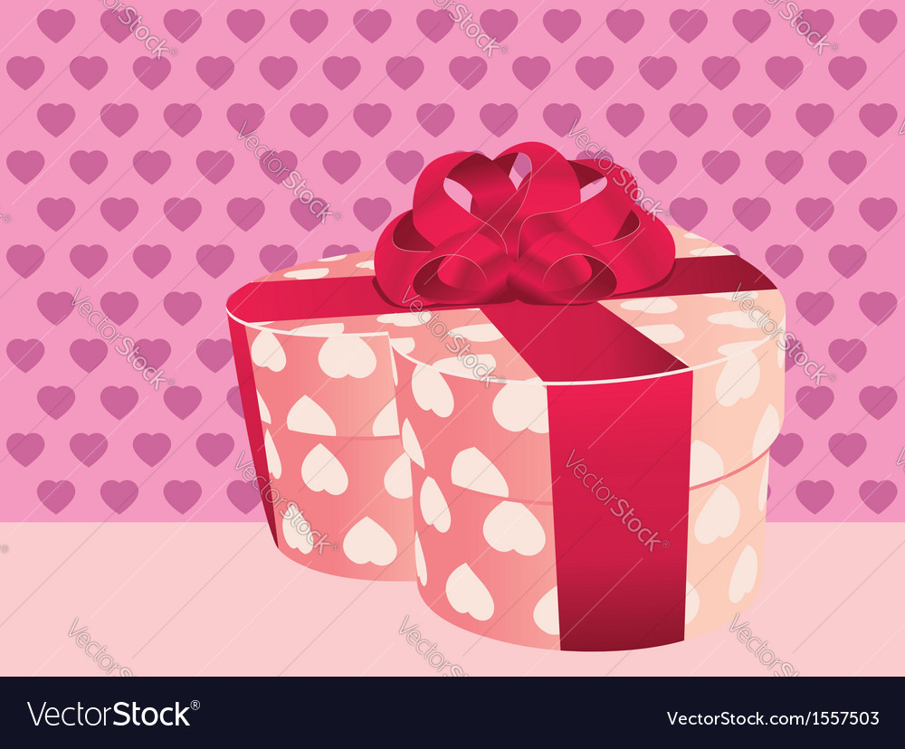 Heart shaped pink gift box2