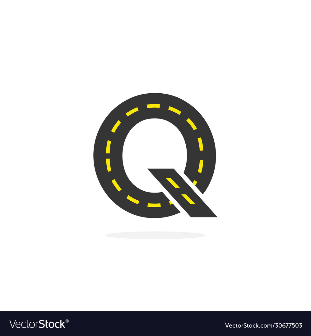 Logo road logistics letter q