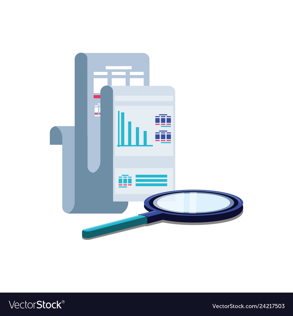 Paper document with statistic graphic