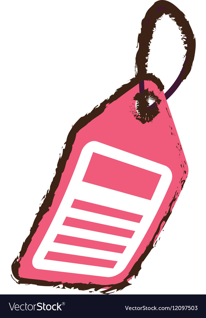 Rosa Preis Tag Verkauf Sketch