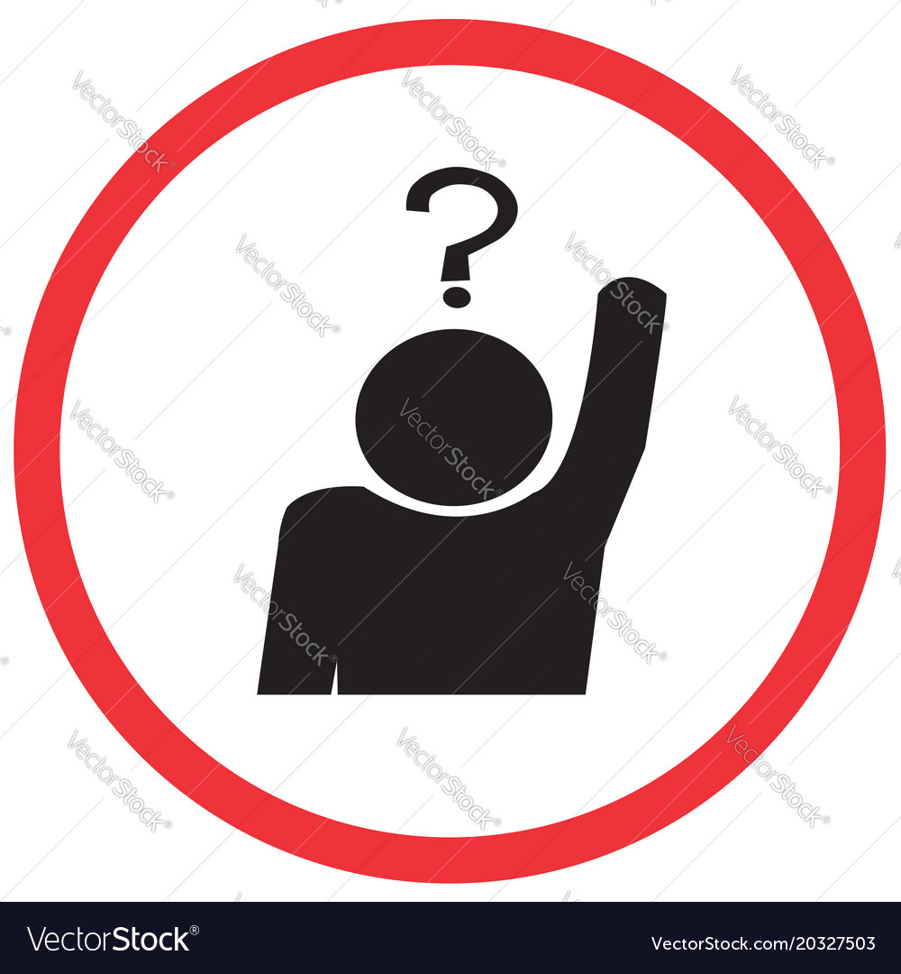 Question and answer time sign Royalty Free Vector Image