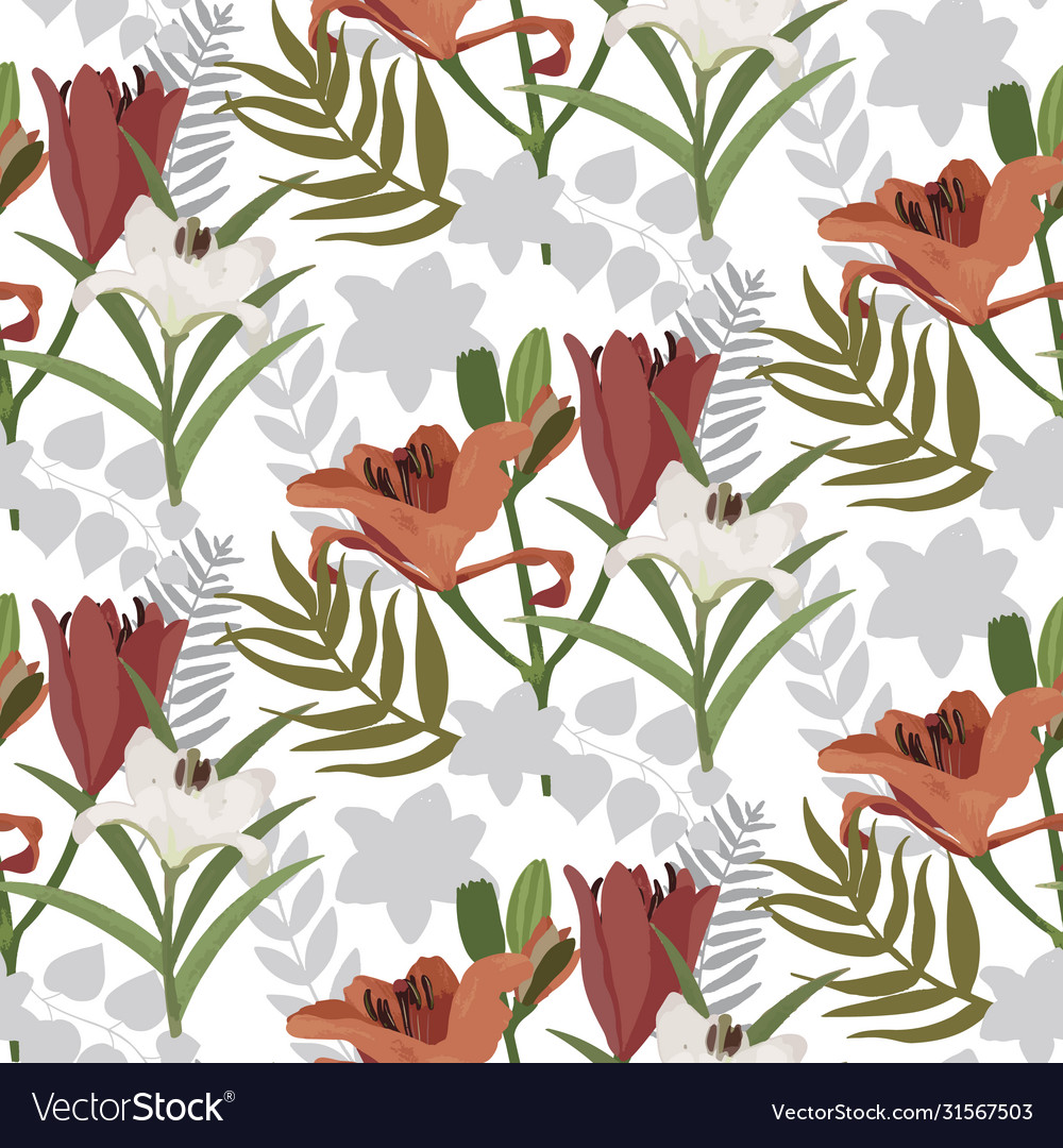 Seamless pattern background with foliage