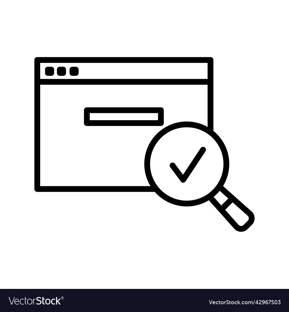 Seo browser search icon engine optimization vector image Seo browser search icon engine optimization