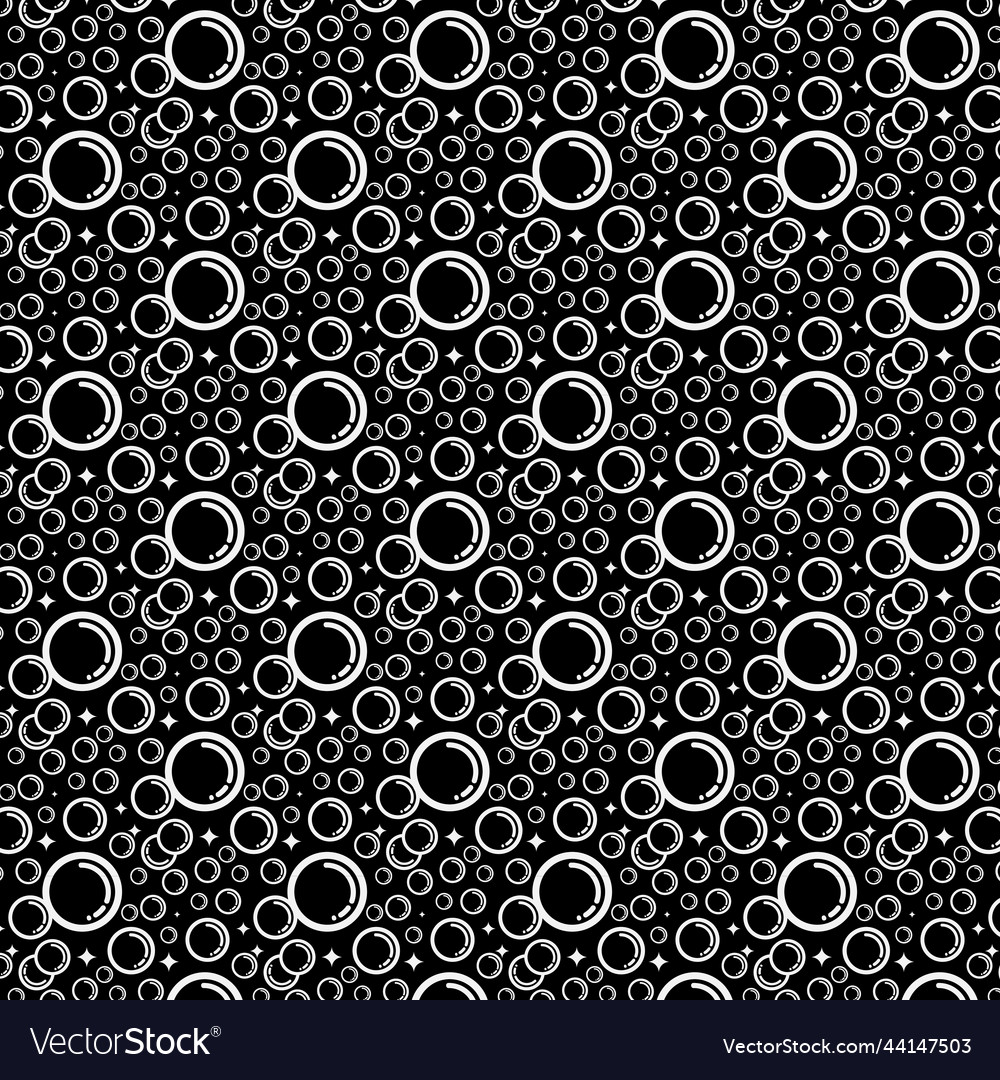 Soap bubbles seamless pattern background