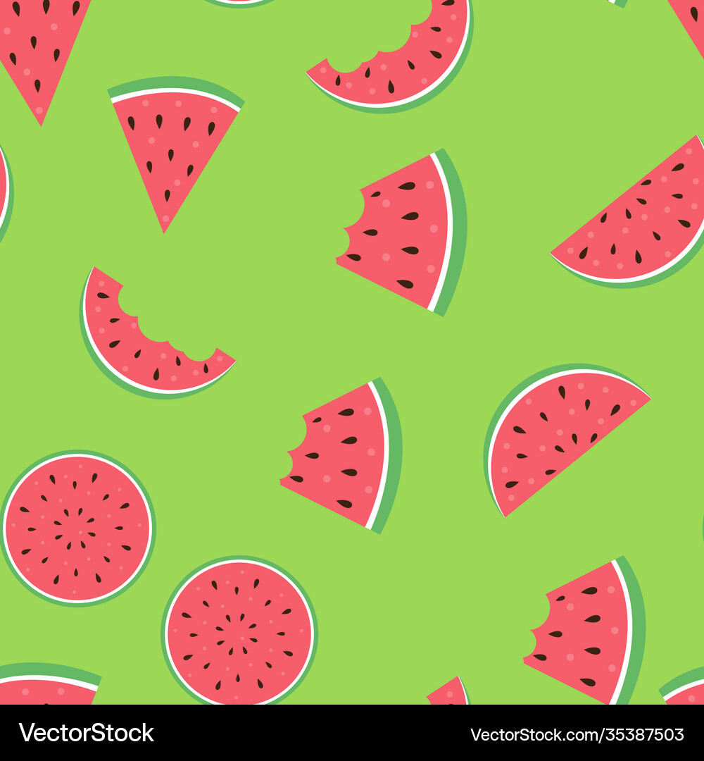 Watermelon seamless pattern background eps10 Vector Image