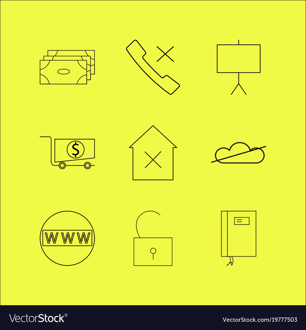 Web linear icon set simple outline icons