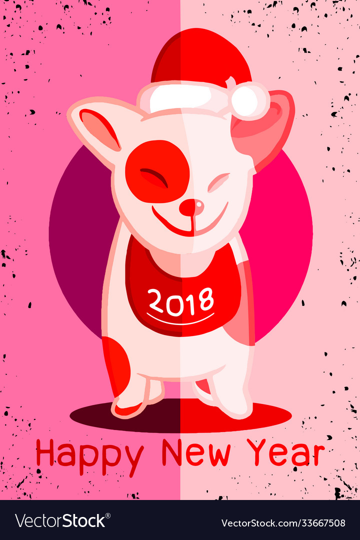 2018 happy new year greeting card christmas