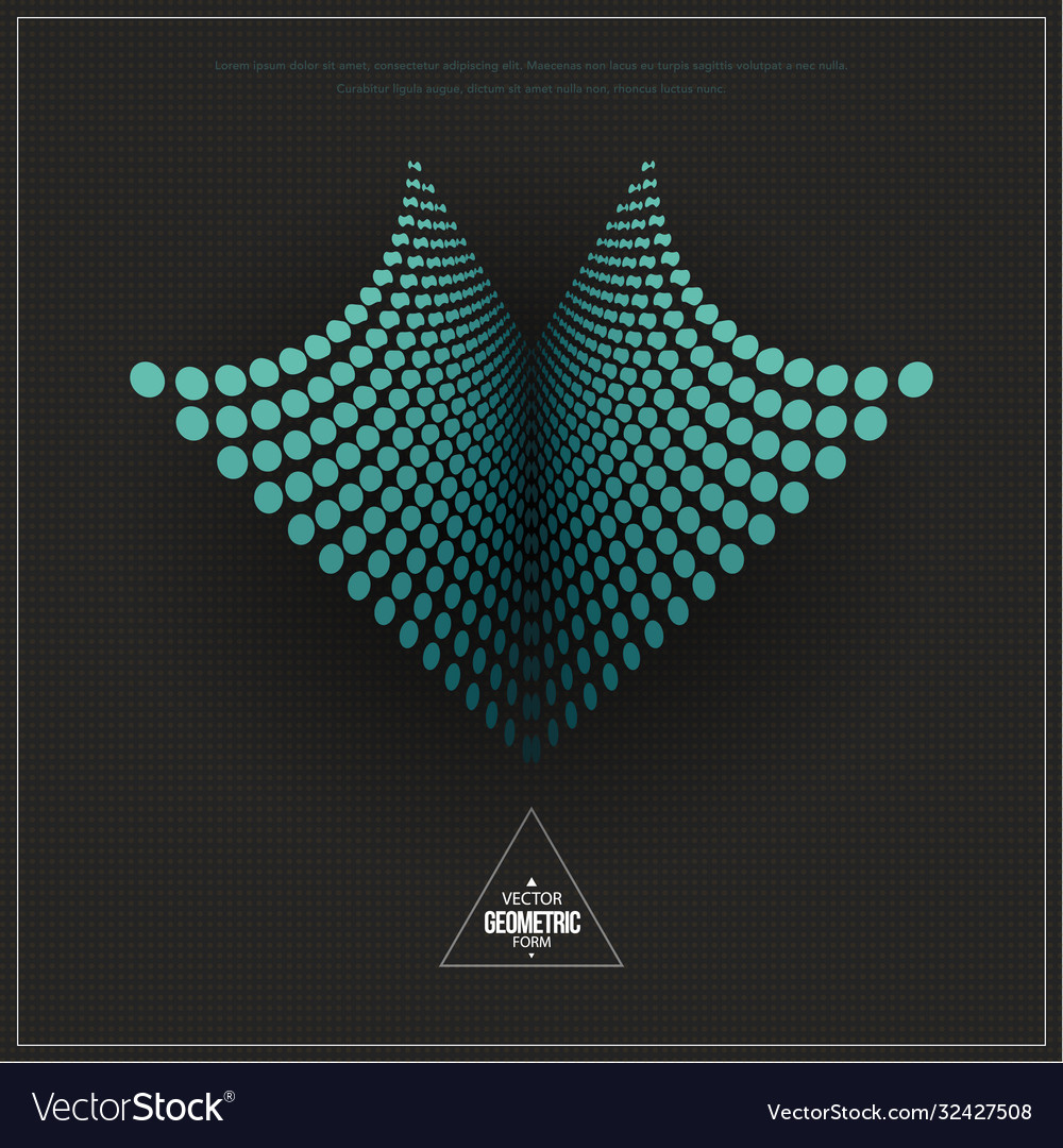 Abstract geometric element with distortion effect vector image Abstract geometric element with distortion effect
