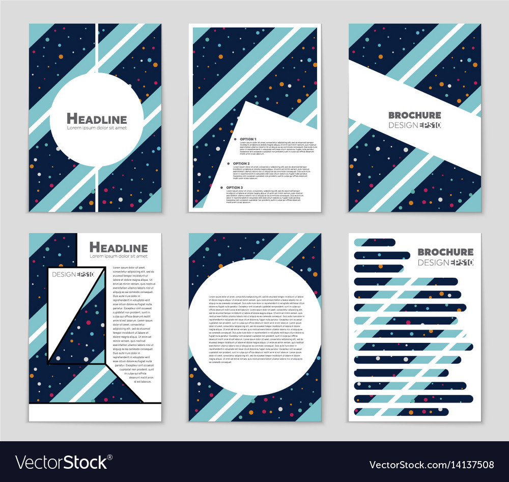 Abstract layout background set for art