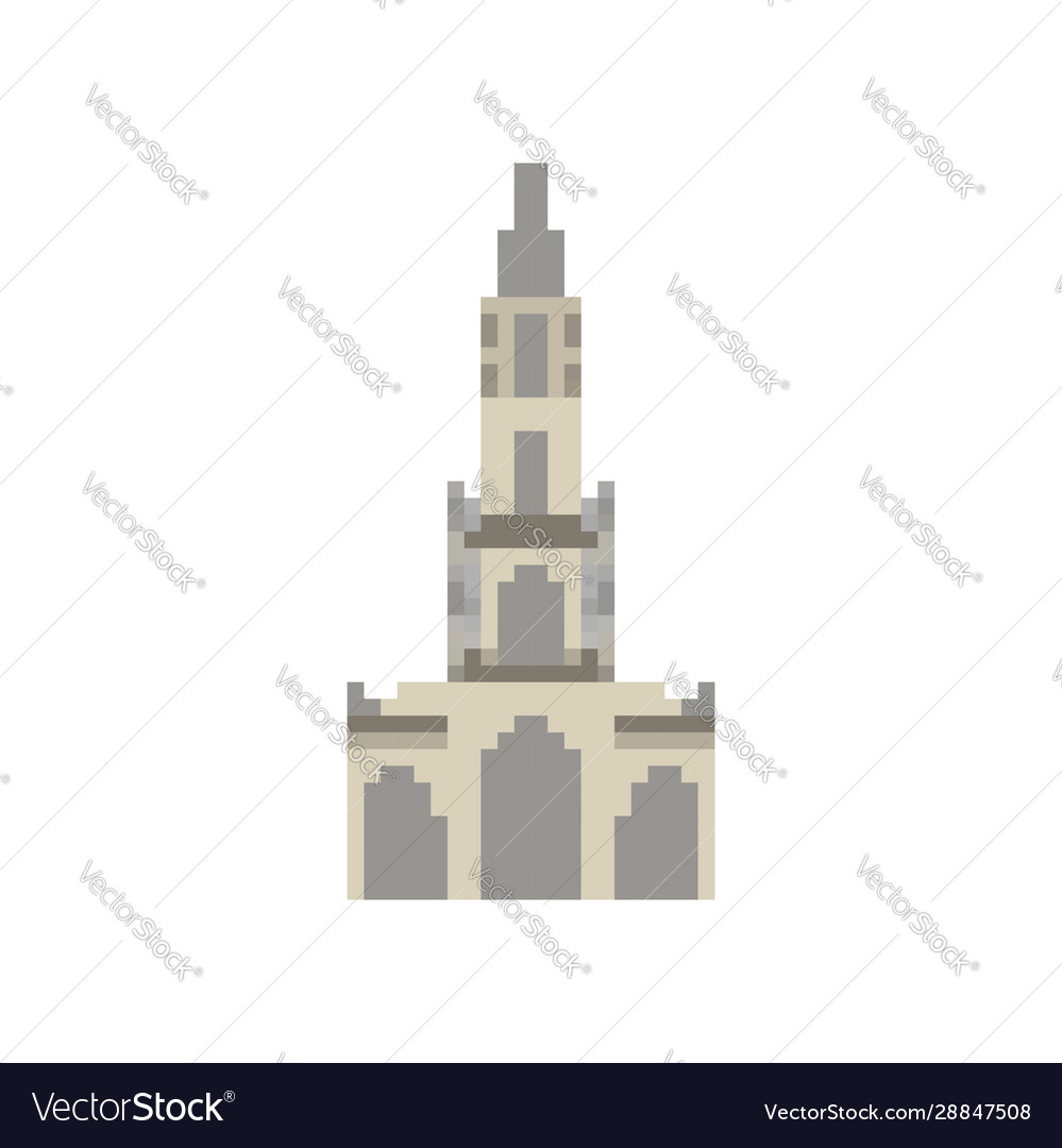 Berne cathedral pixel art landmark 8 bit Vector Image