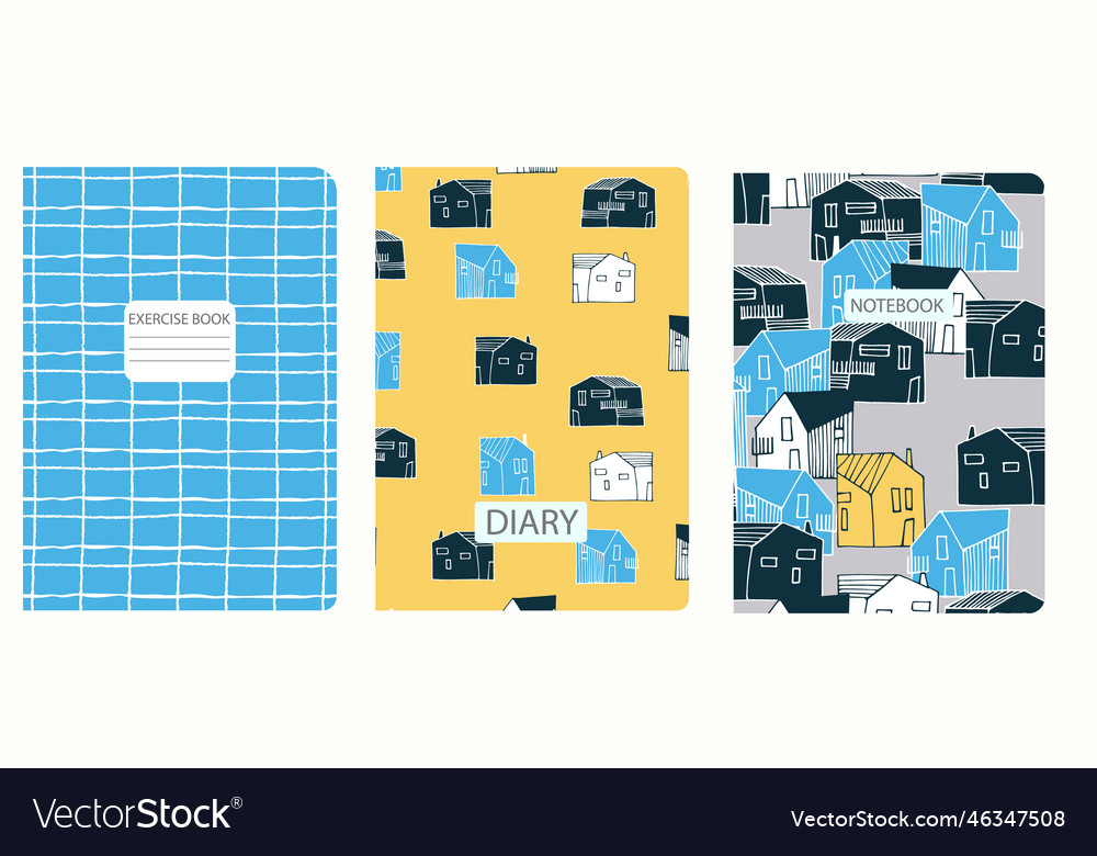 Cover page templates based on patterns Vector Image Cover page templates based on patterns