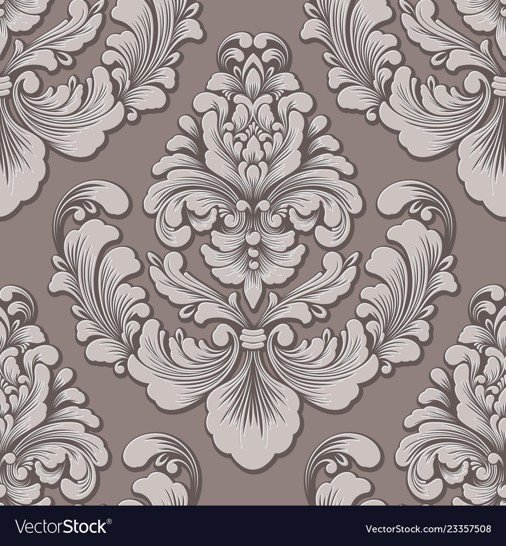 Damask seamless pattern element classical vector image Damask seamless pattern element classical