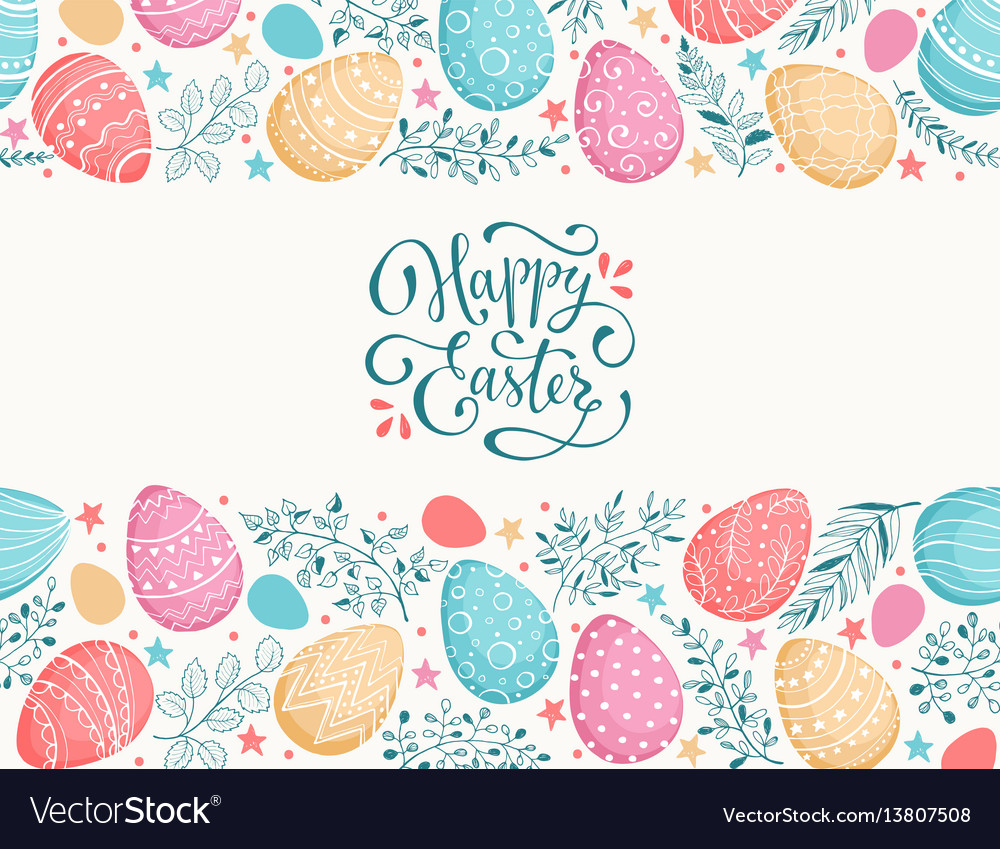 Easter Eggs Floral Card