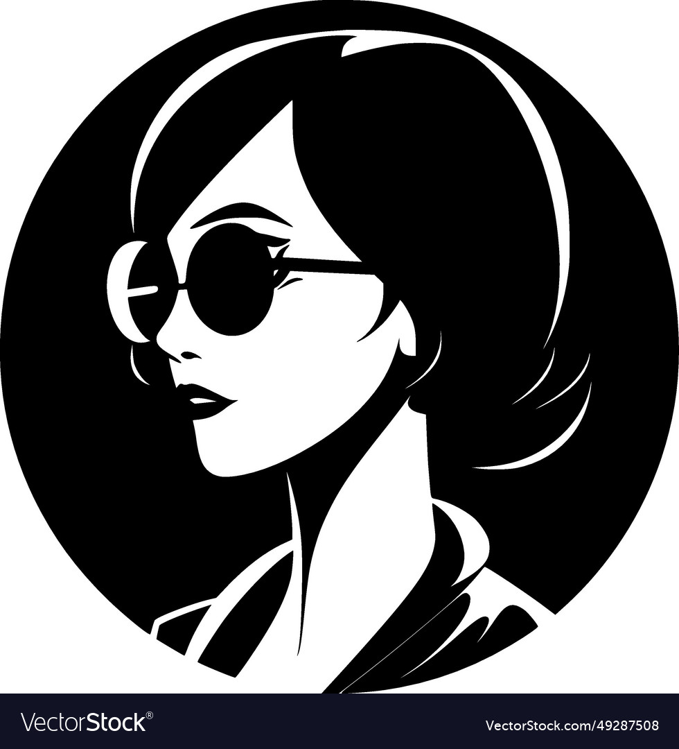 Fashion girl - minimalist and flat logo