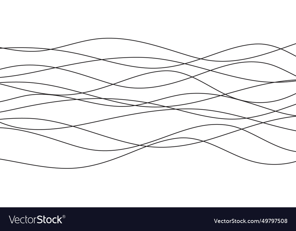 Hand drawn lines abstract pattern wave simple