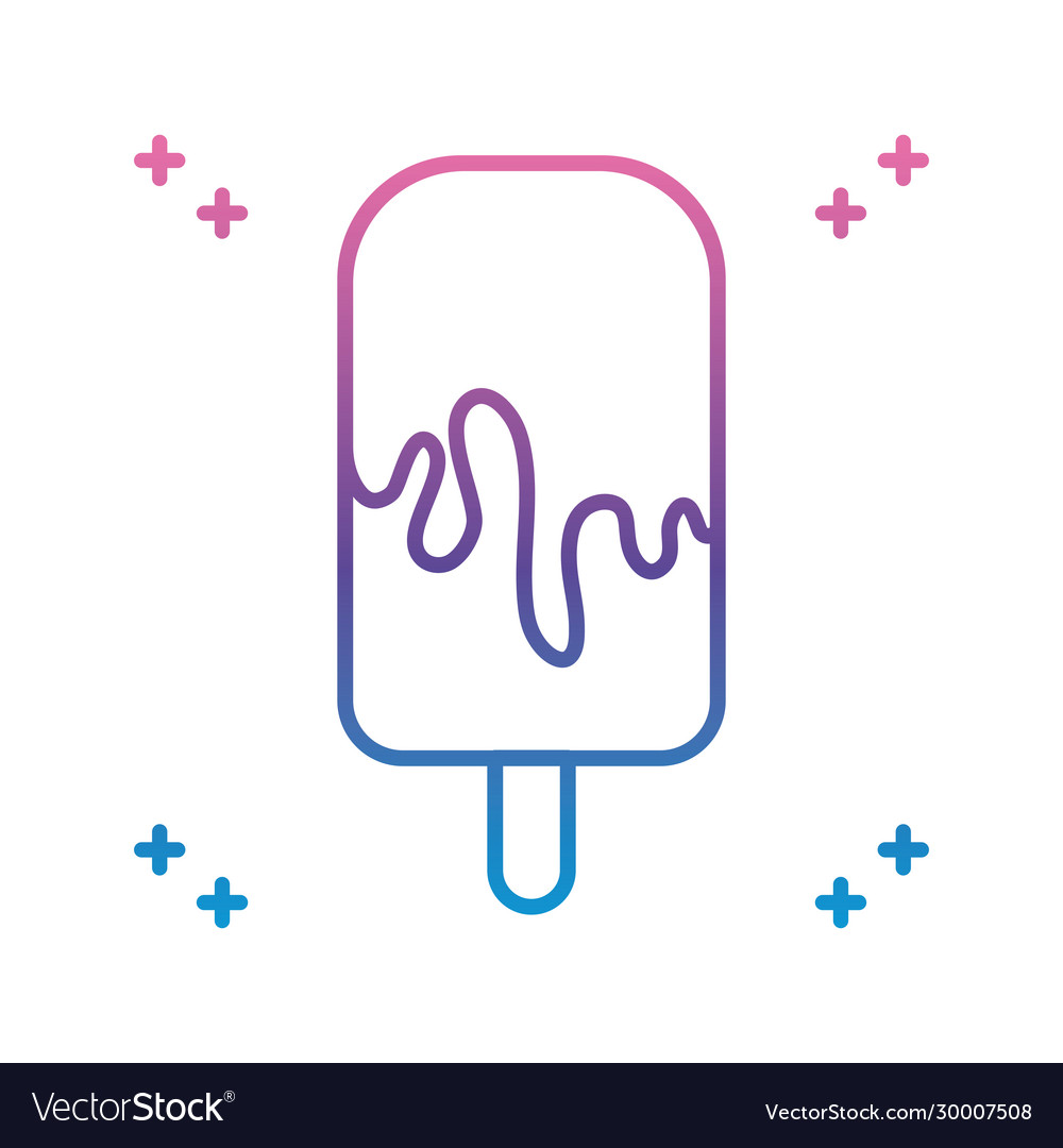 Ice cream bar icon gradient line style