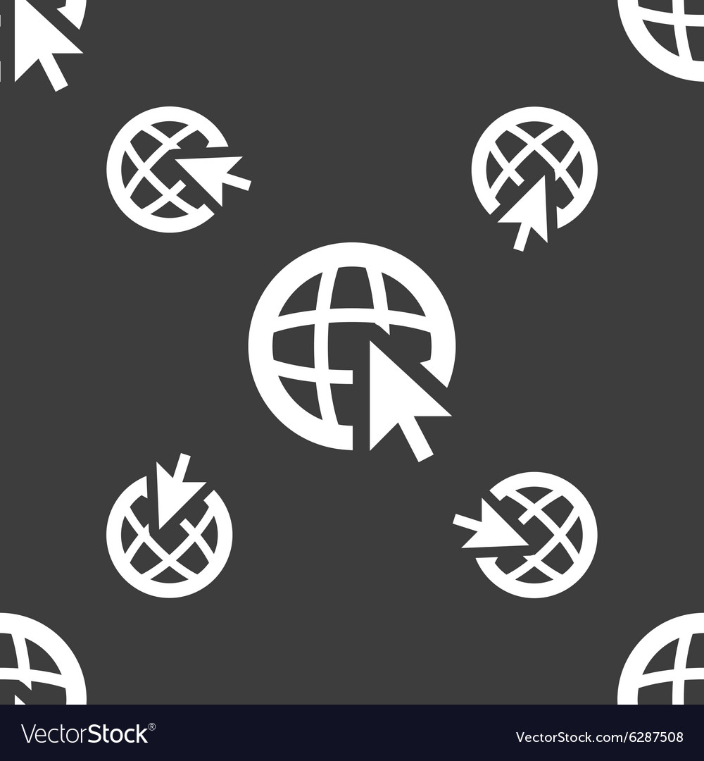 Internet sign icon world wide web symbol cursor