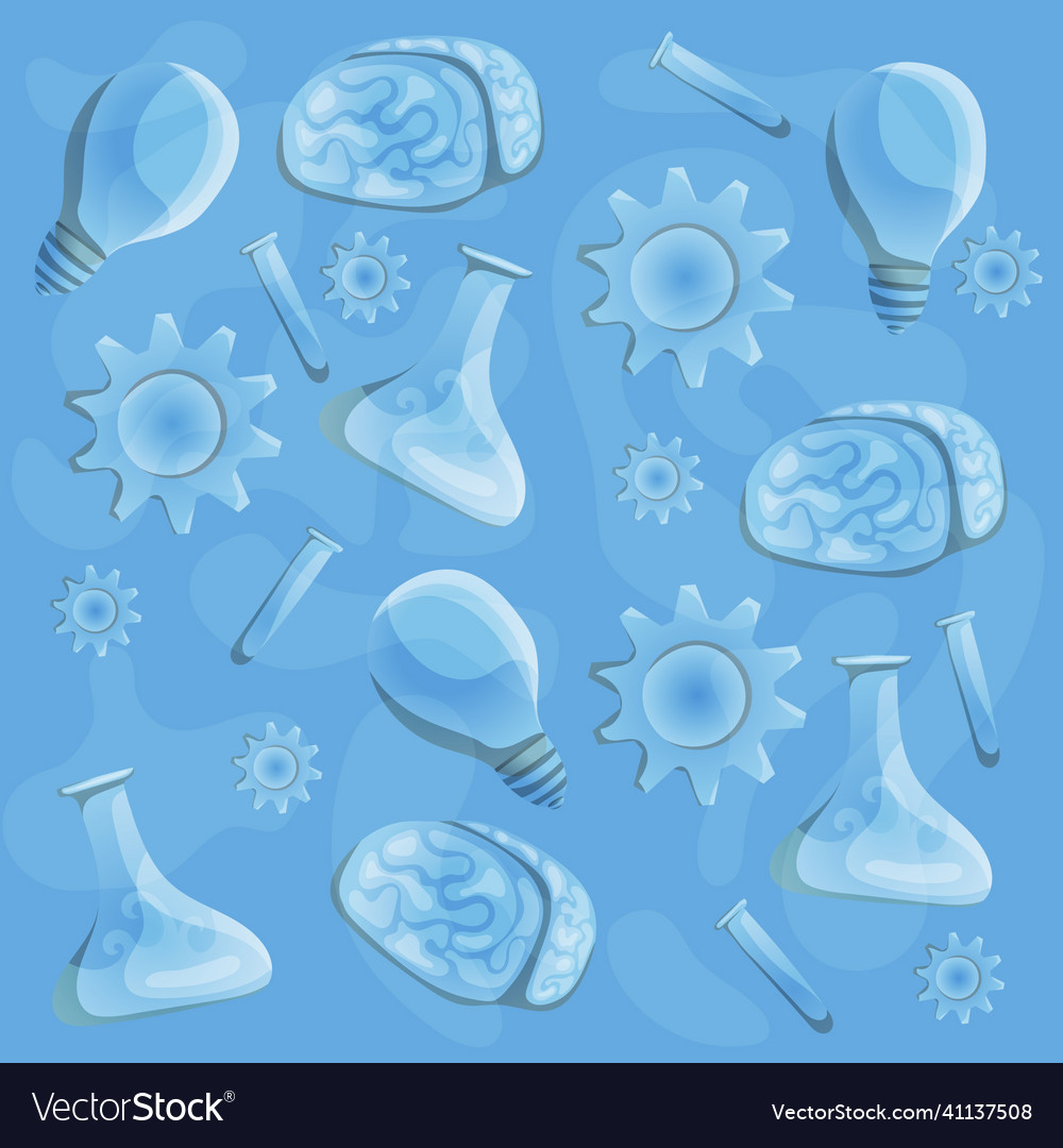 Inventions and science pattern vector image Inventions and science pattern