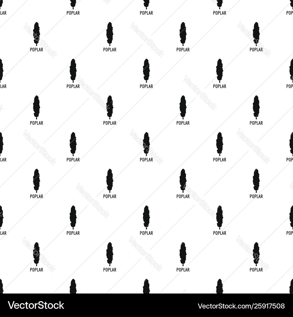 Poplar tree pattern seamless Royalty Free Vector Image