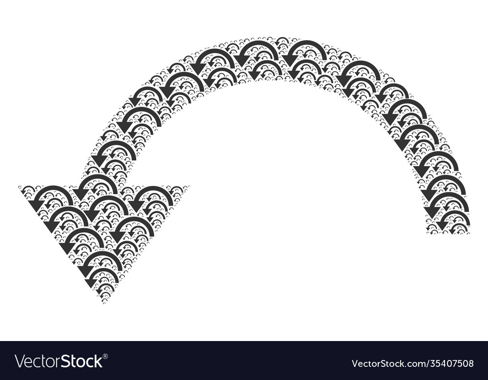 Rotate ccw recursive composition itself icons vector image Rotate ccw recursive composition itself icons