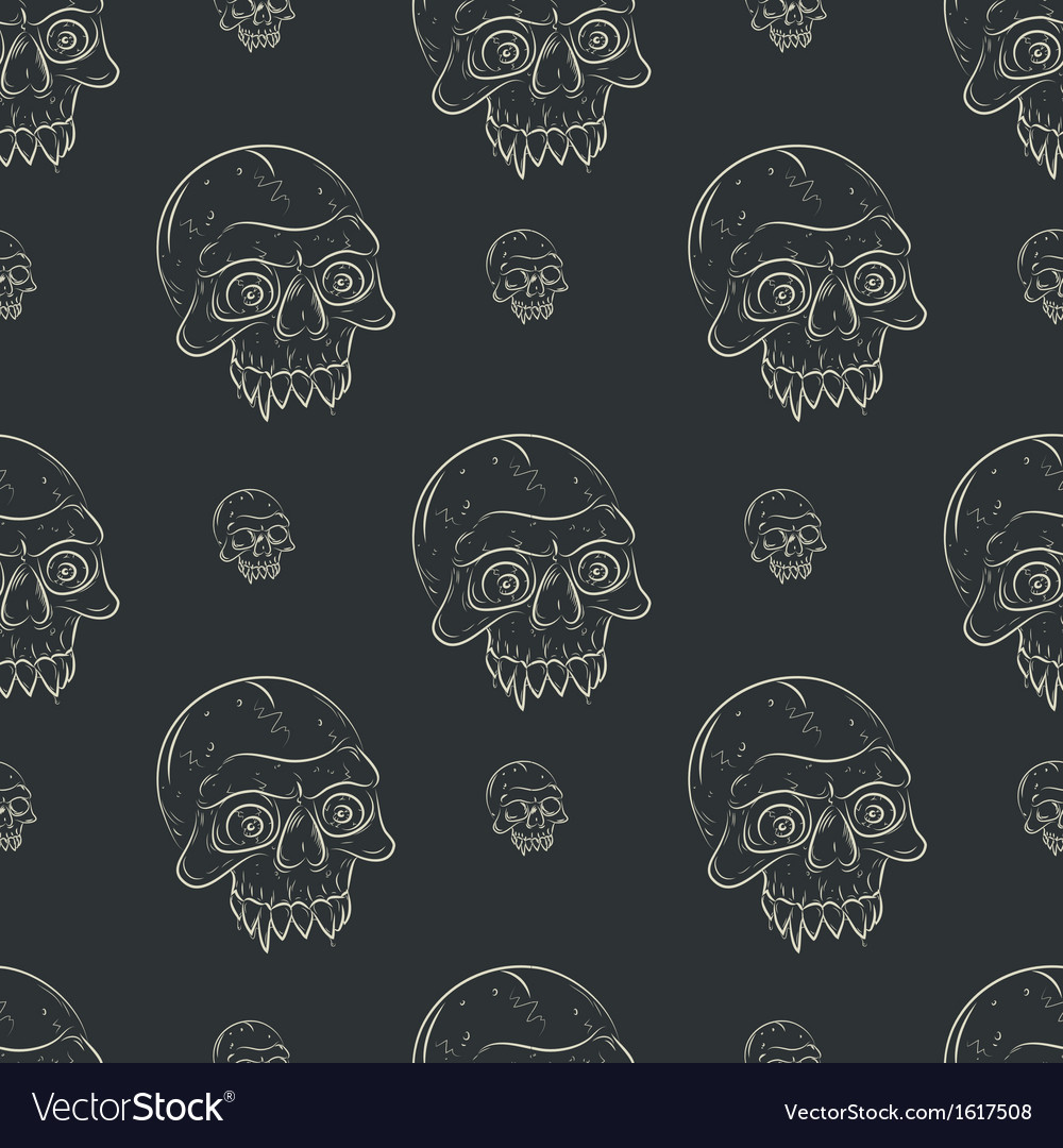 Seamless pattern with skulls