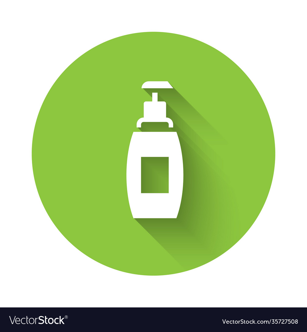 White bottle liquid antibacterial soap Royalty Free Vector