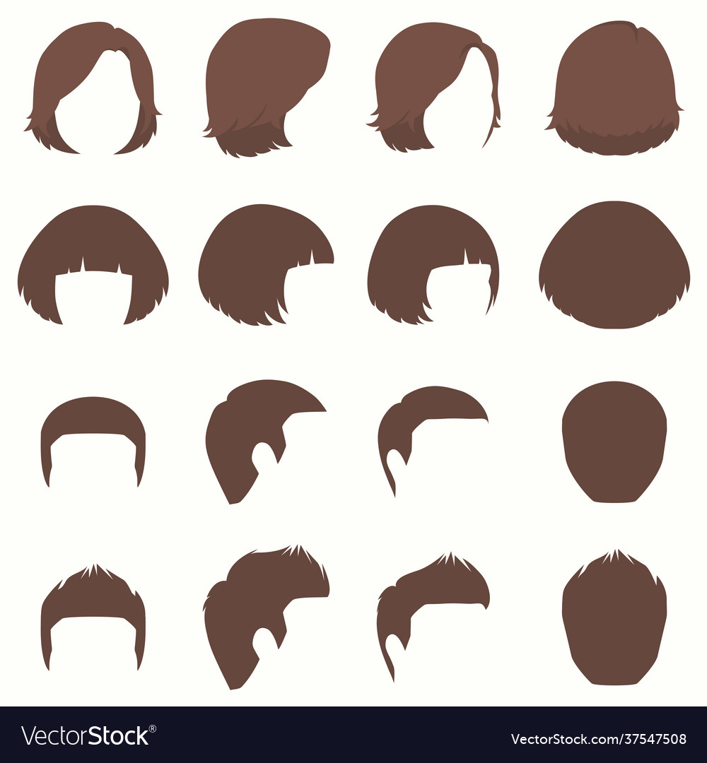 Woman and man hair hairstyle Royalty Free Vector Image Woman and man hair hairstyle Royalty Free Vector Image