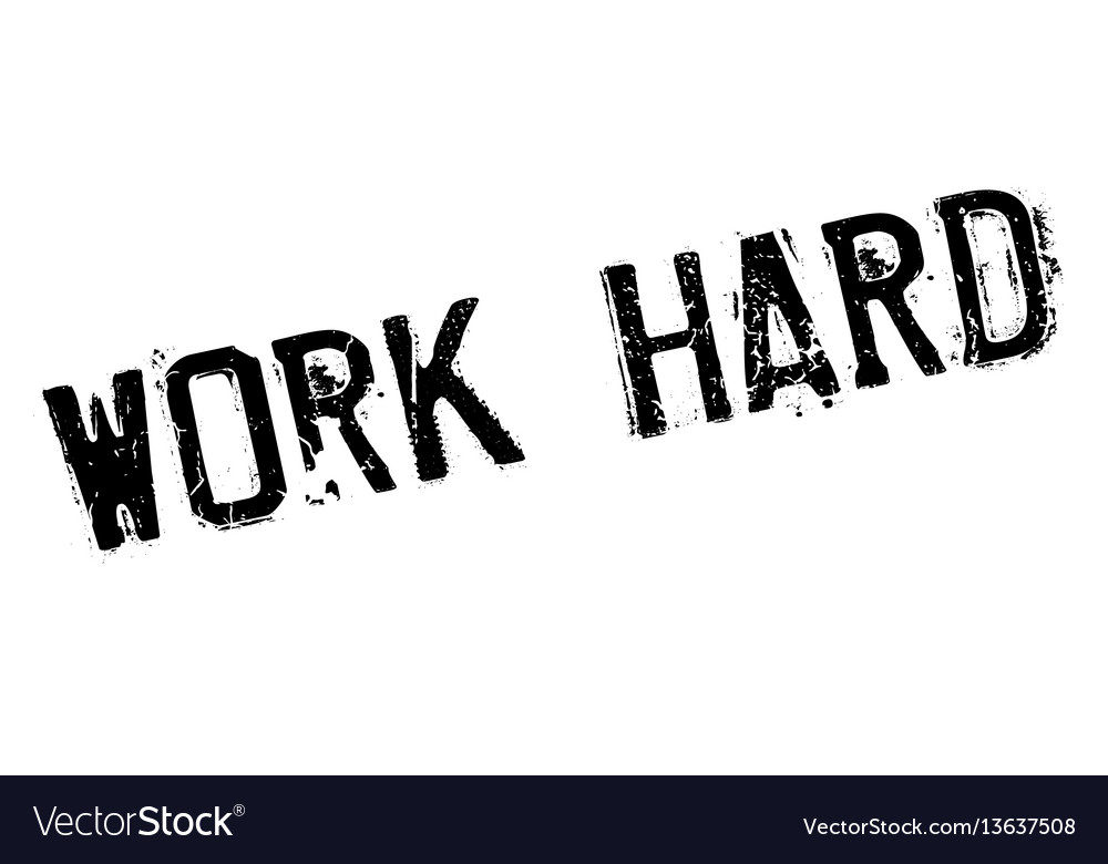 Work hard rubber stamp Royalty Free Vector Image