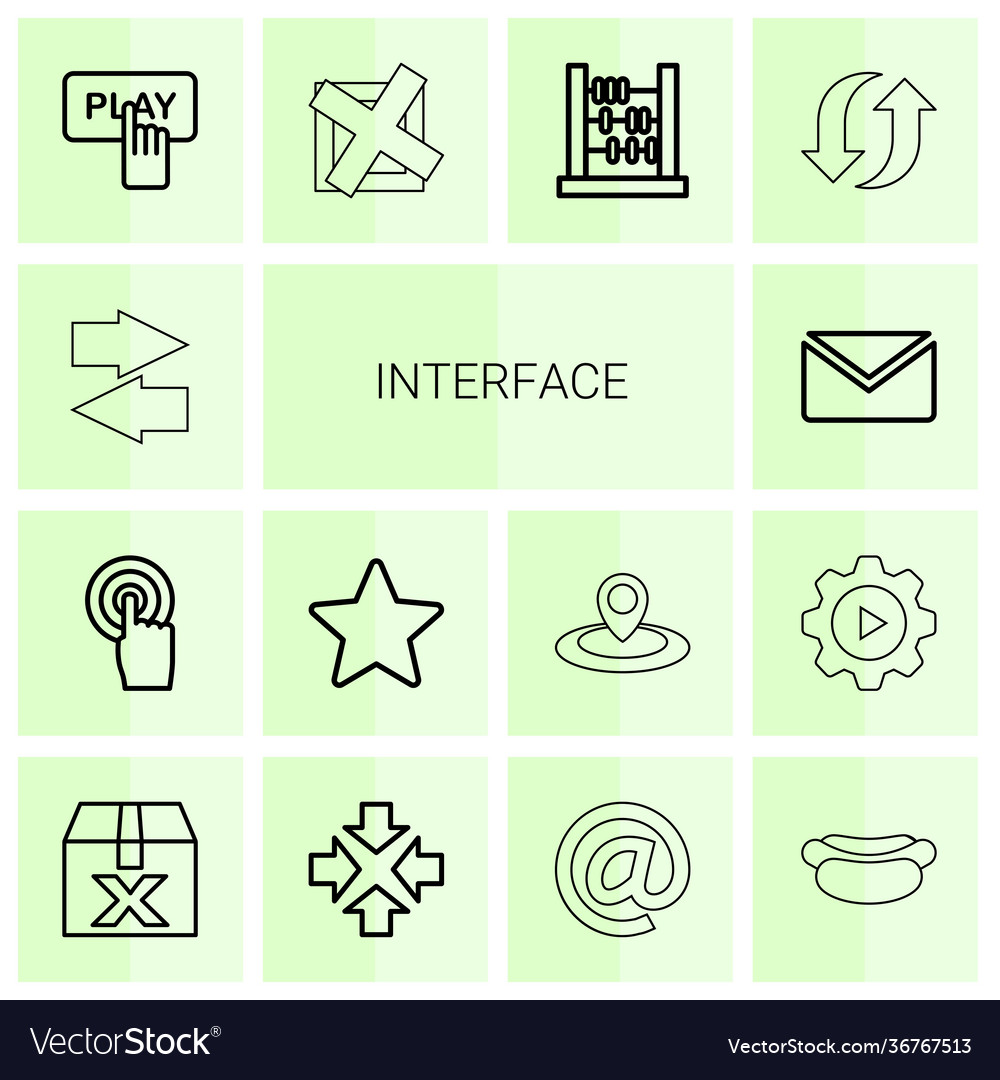 14 interface icons