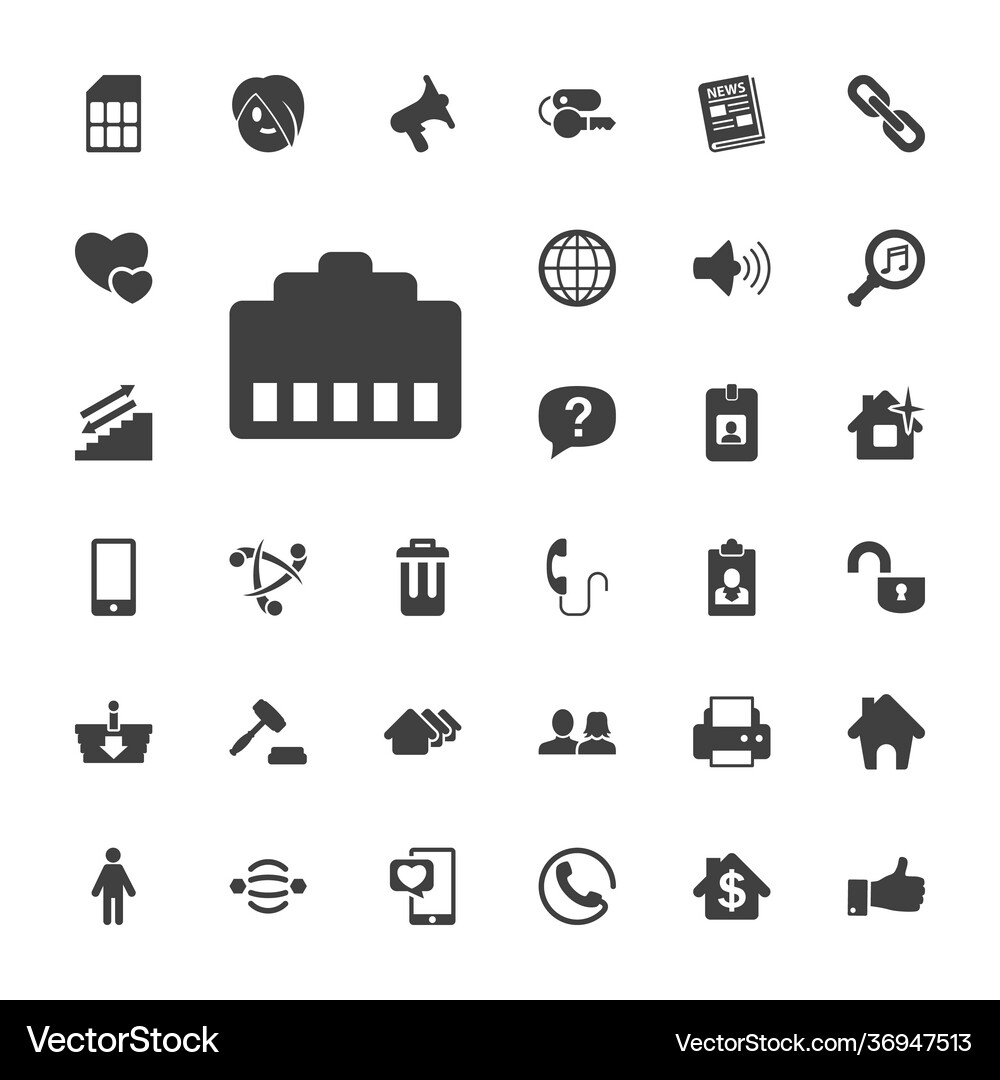 33 internet icons Royalty Free Vector Image - VectorStock