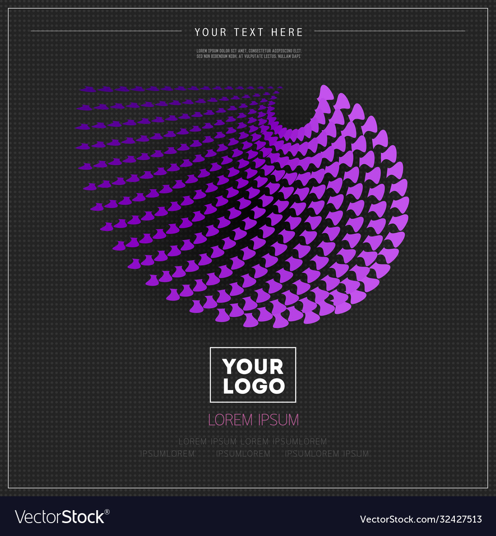 Abstract geometric element with distortion effect vector image Abstract geometric element with distortion effect