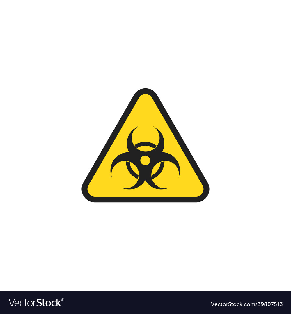 Biohazard icon simple bio danger sign triangle Vector Image