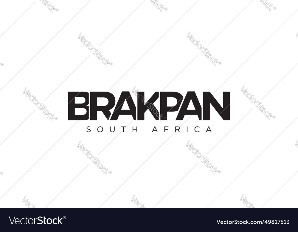 Brakpan in the south africa emblem design