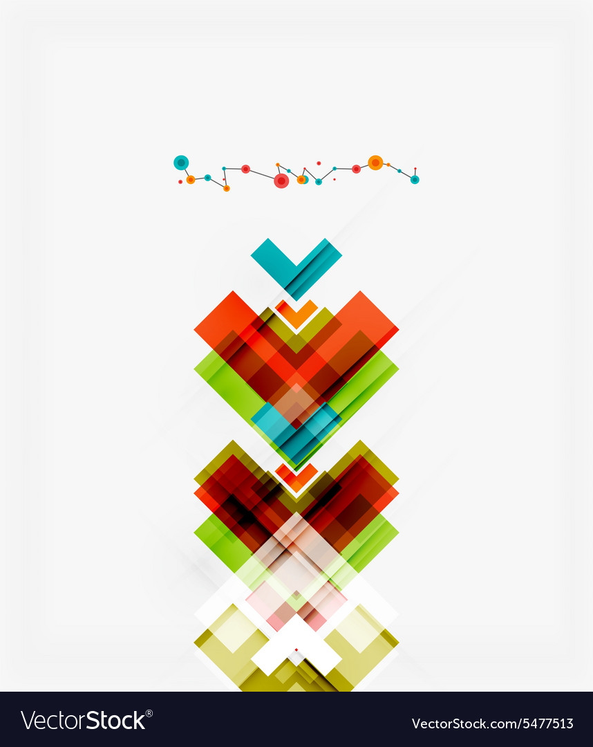 Clean colorful unusual geometric pattern design