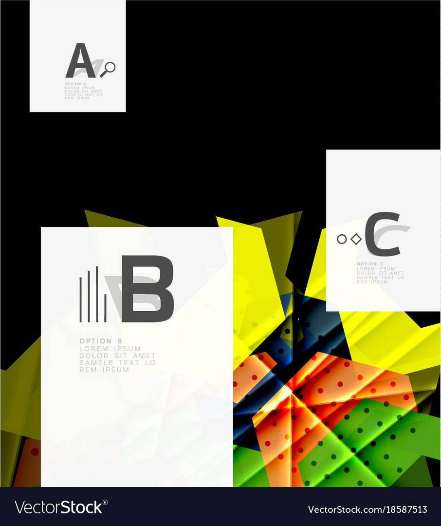 Color triangles background design