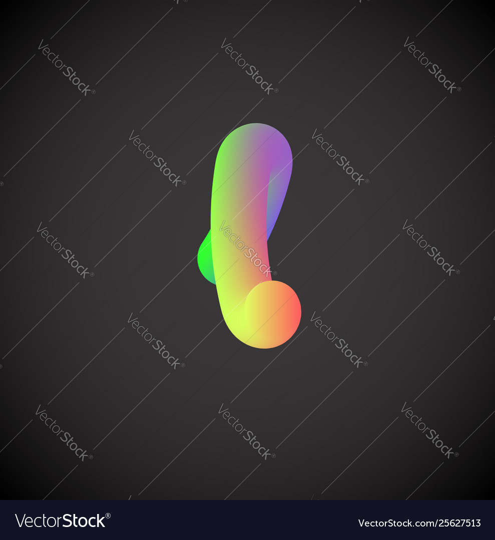 Colorful character from a font set vector image Colorful character from a font set