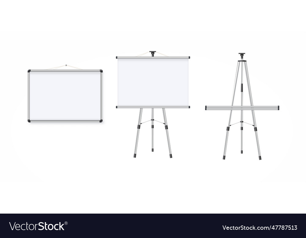 Empty projection screen presentation board Vector Image Empty projection screen presentation board