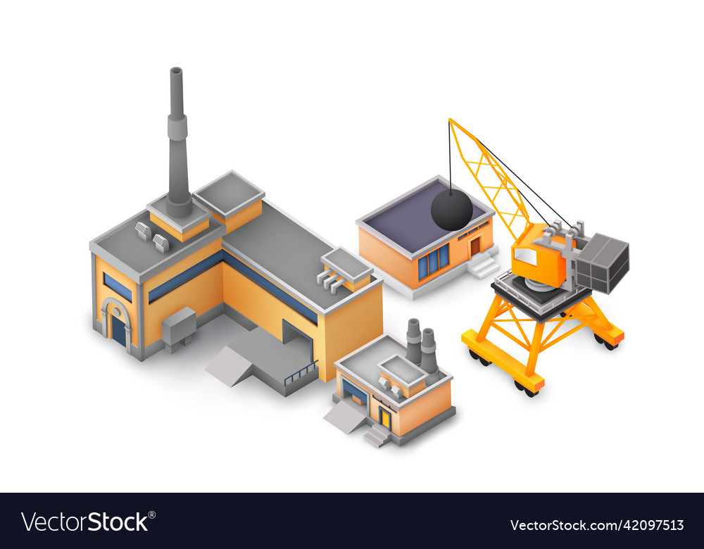 Factory objects design background concept Vector Image