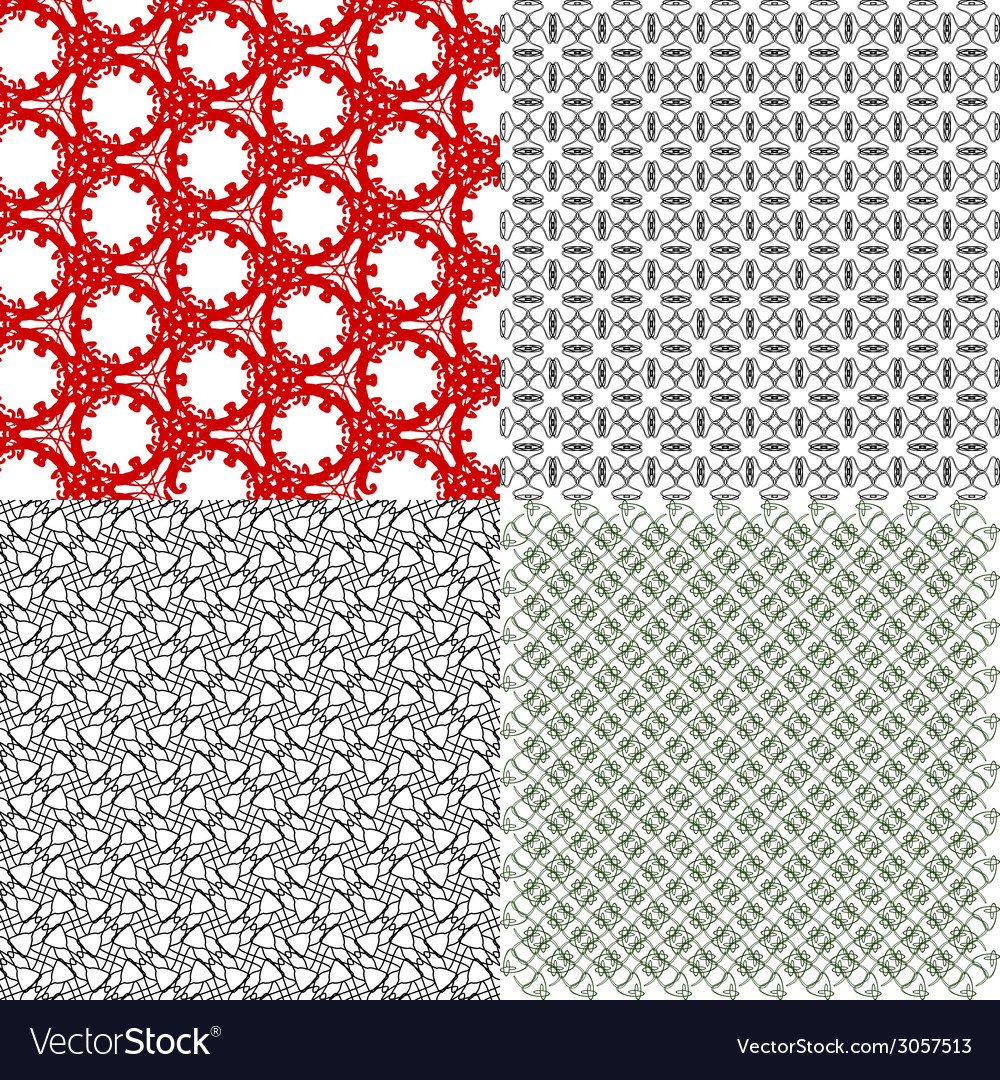 Geometric patterns tiling set of abstract vintage