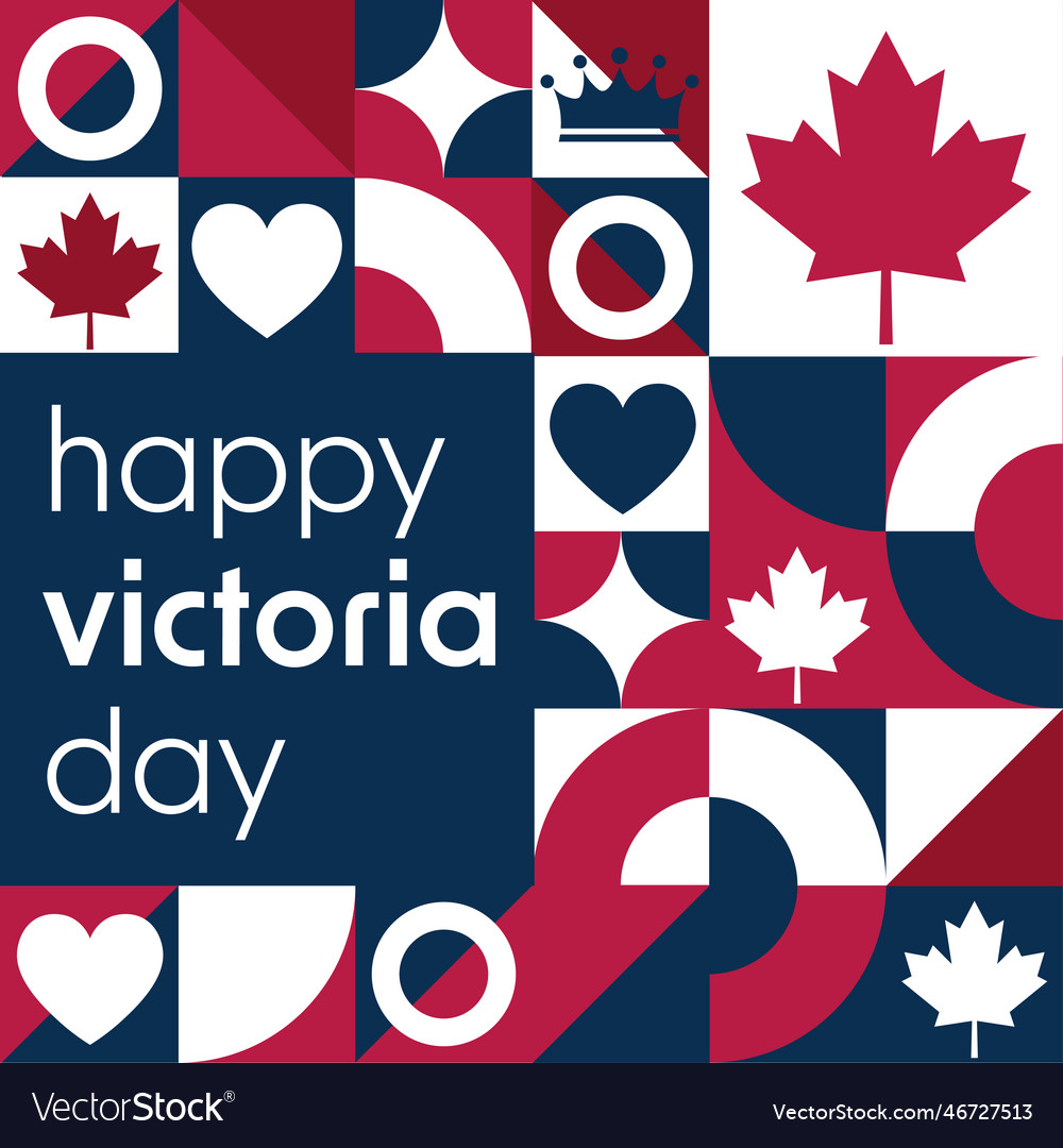 Happy victoria day holiday concept template Vector Image