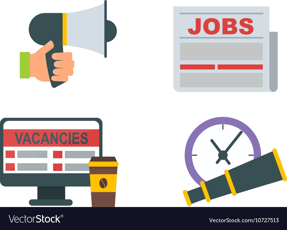 Job search icons set