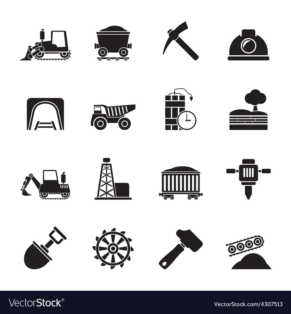 Mining & Quarrying Icon Set