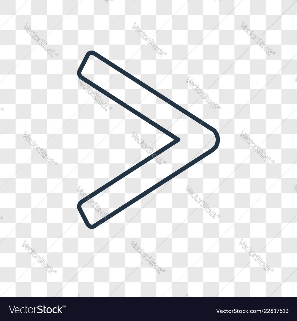 Right arrow concept linear icon isolated