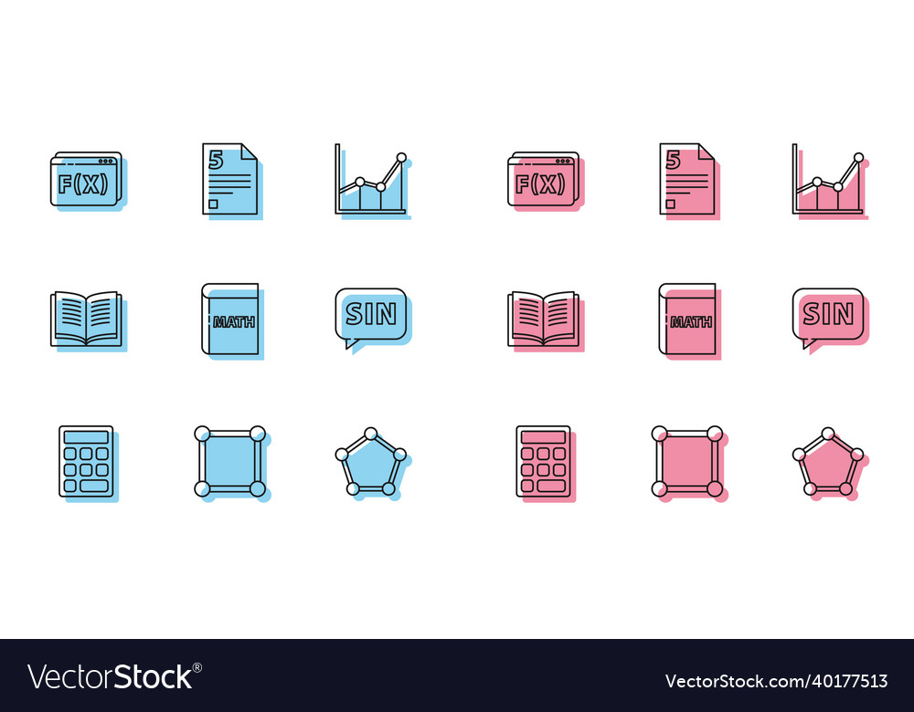Set line triangle math chalkboard with diagram Vector Image Set line triangle math chalkboard with diagram