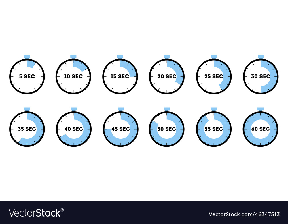Set of analog clock icon