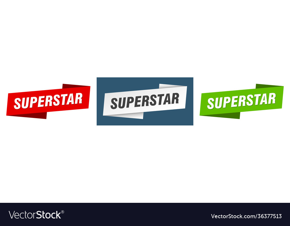 Superstar-Banner-Band-Label-Zeichenschild-Set