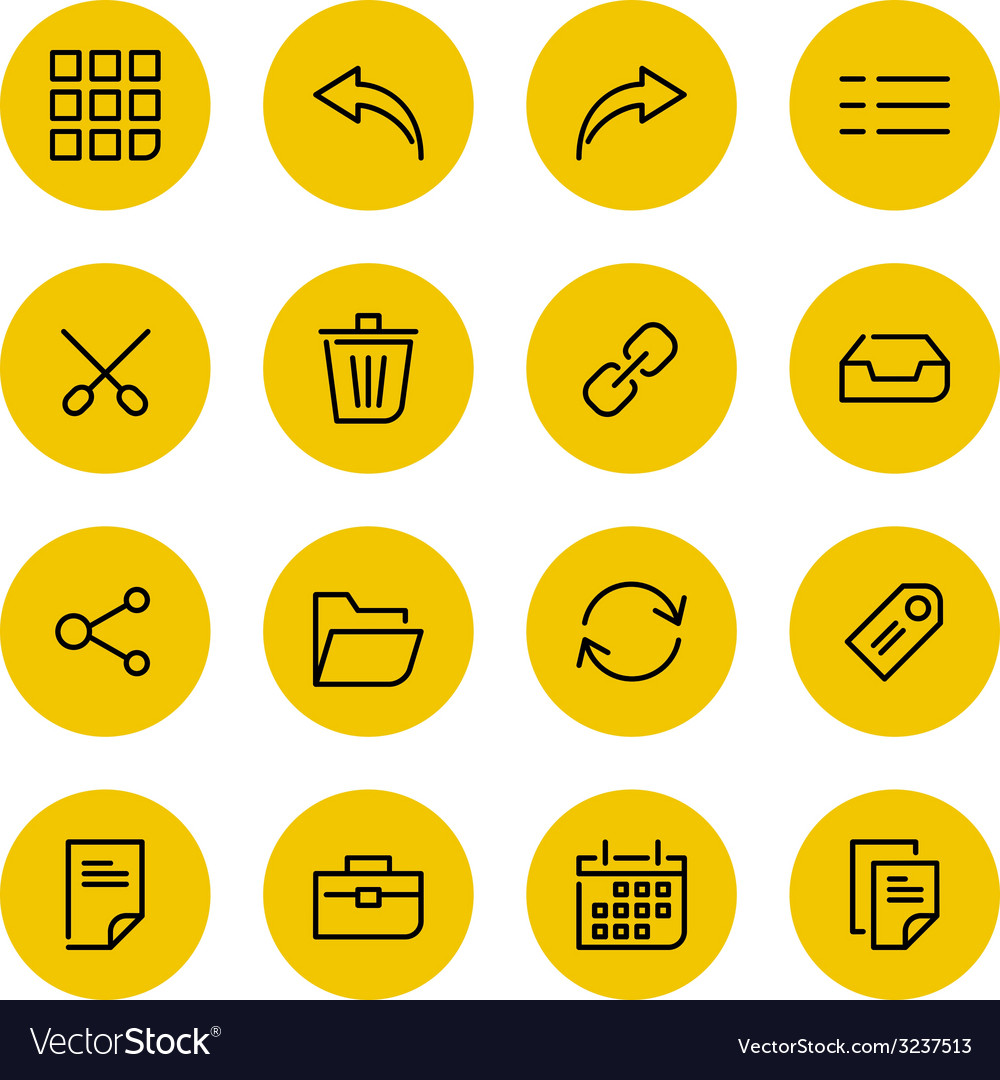 Thin line icons set for web and mobile