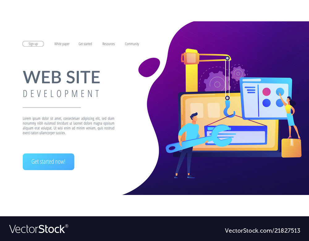 Web development concept vector image Web development concept